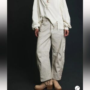 We The Free Good Luck Coated Barrel Jeans Boho/Western/Grunge Women’s 31